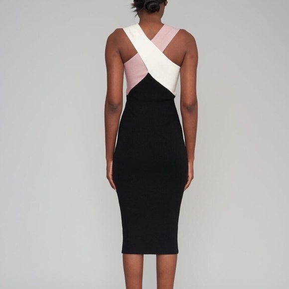 Le Superbe Drinks On You Knit Bodycon Dress Neutral Trifecta Size S - Picture 3 of 14